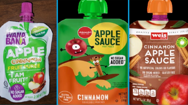 The FDA is examining whether lead in applesauce pouches was intentionally included