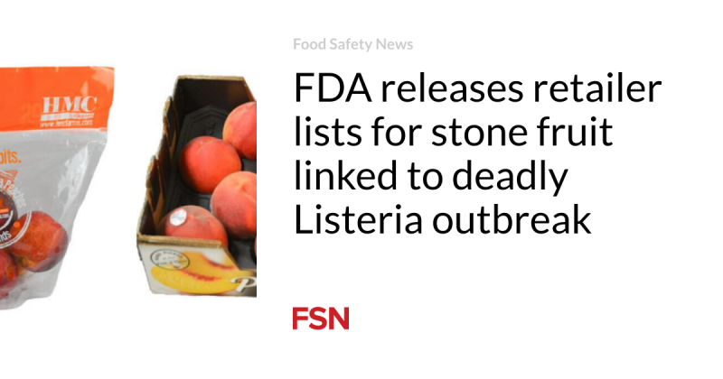 FDA launches seller lists for stone fruit connected to fatal Listeria break out