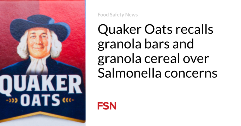 Quake Oats remembers granola bars and granola cereal over Salmonella issues