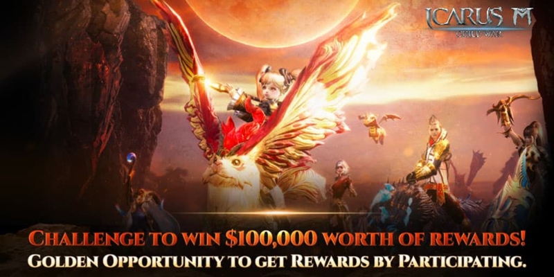 Prepare your Icarus M: Guild War guild for the upcoming Guild War and win a share of $100,00 worth of VEL