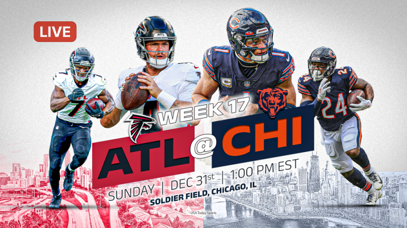 NFL Week 17: Atlanta Falcons at Chicago Bears, time, television channel, live stream