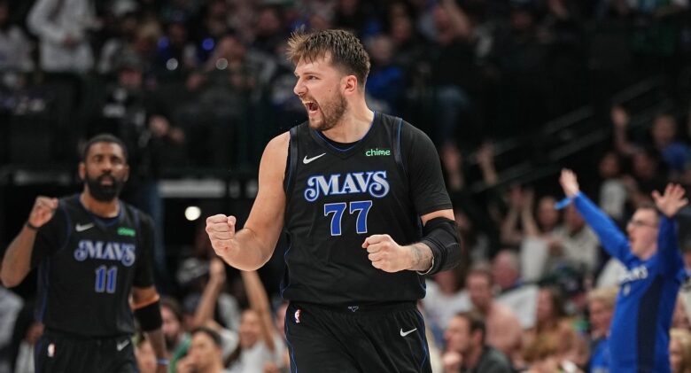 <aLuka Dončić Wows NBA Fans as Kyrie Irving Outduels Kevin Durant in Mavs' Win vs. Suns