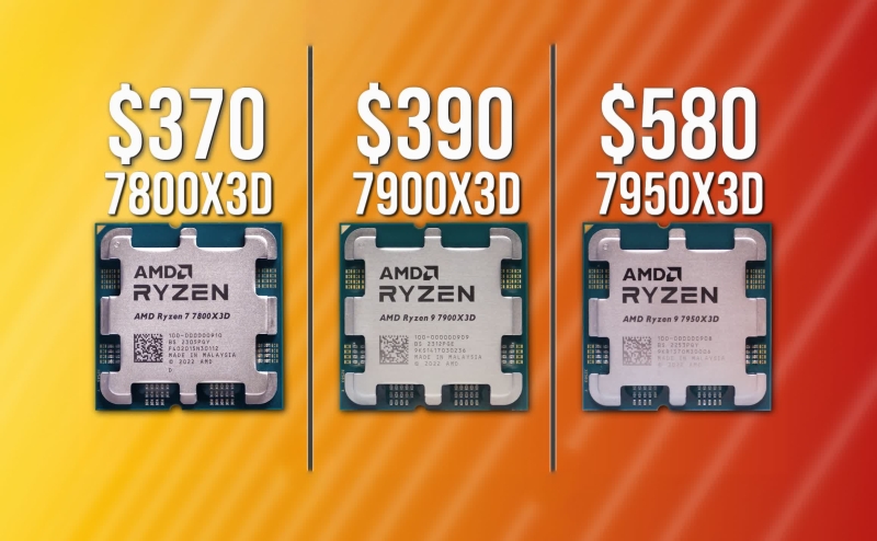 AMD Ryzen 7800X3D vs. 7900X3D vs. 7950X3D: Gaming Benchmark