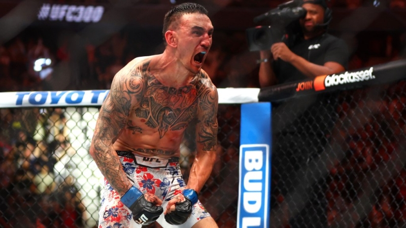 See Max Holloway’s sensational UFC 300 knockout from every angle