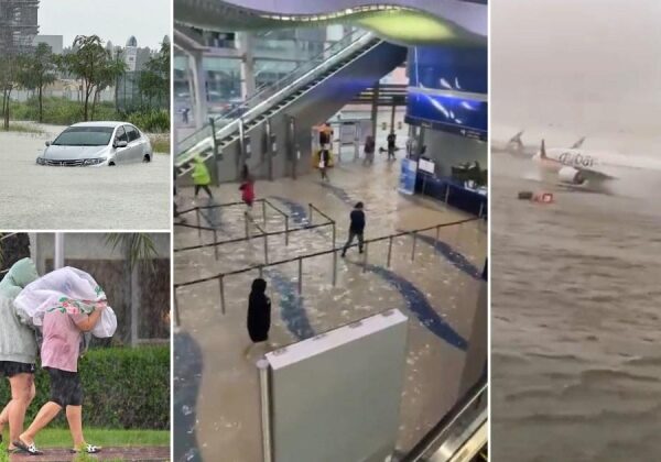 Dubai Airport undersea and flights suspended in extreme storm …