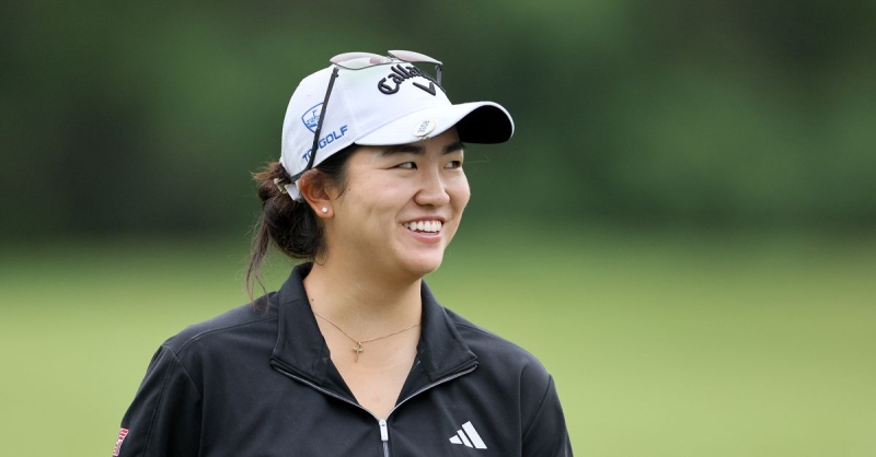 Rose Zhang flip flops on jumping into lake with Chevron Championship win
