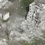 Drone video footage programs destruction in Chasiv Yar, an eastern Ukrainian city Russia is attacking