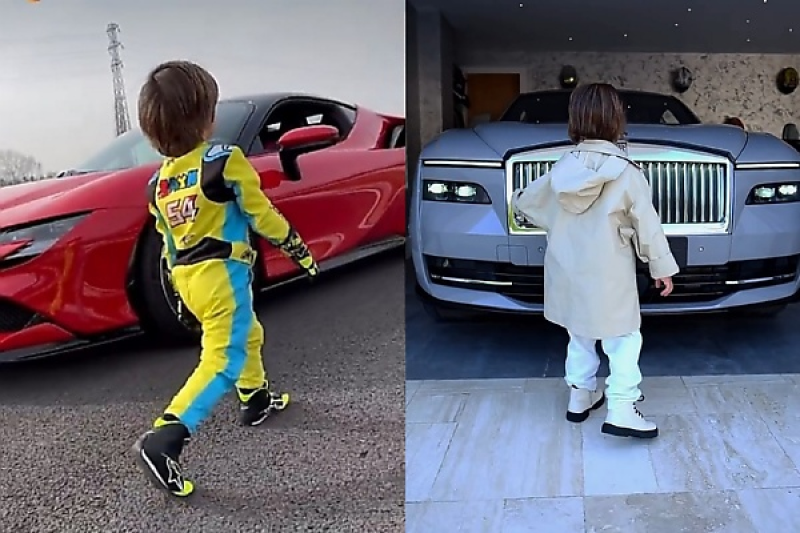 View A 3 Year Old Expertly Drive His Dad’s Ferrari SF90, Rolls-Royce Spectre And A Mercedes Semi Truck