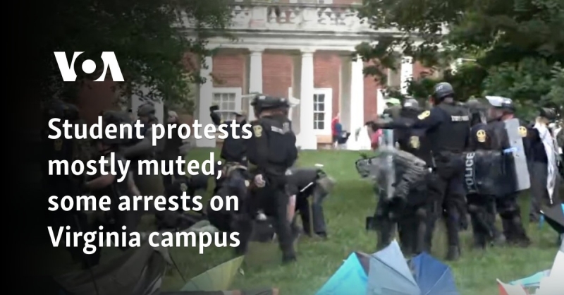 Trainee demonstrations mainly silenced; some arrests on Virginia school
